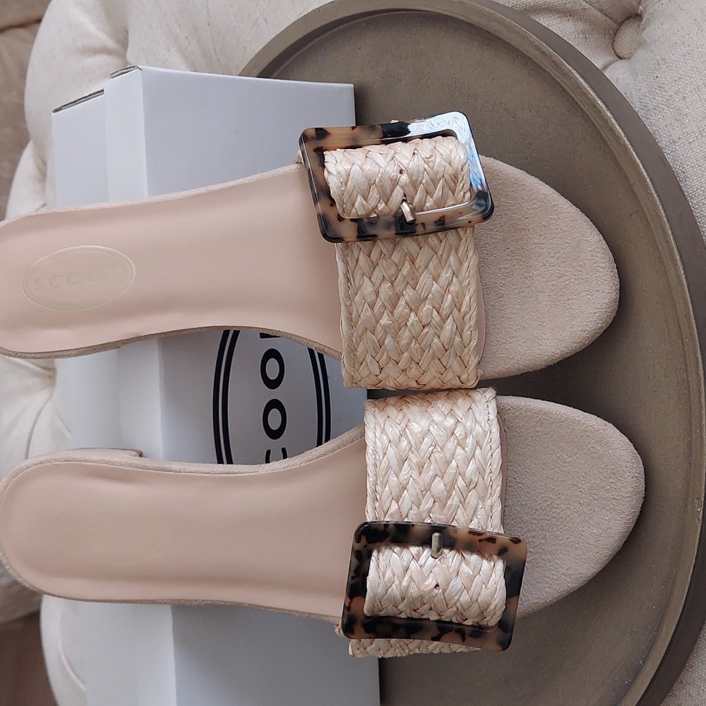 SCOOP Woven Slide With Tortoise Buckle NWT - Picture 2 of 8